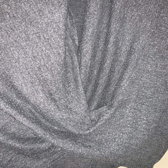 Gray Drapy Oversized Cardigan Sweater Women's L Flowy Cozy Soft Spring Lagenlook - Picture 3 of 7